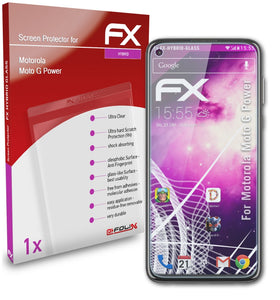 atFoliX FX-Hybrid-Glass Panzerglasfolie für Motorola Moto G Power