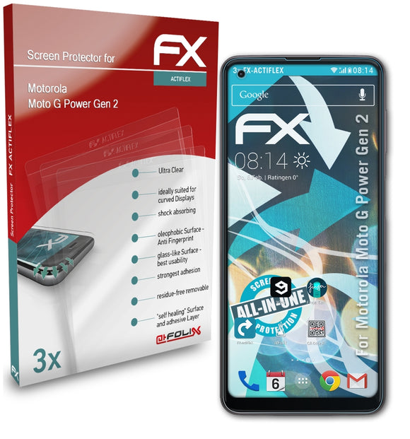 atFoliX FX-ActiFleX Displayschutzfolie für Motorola Moto G Power (Gen 2)