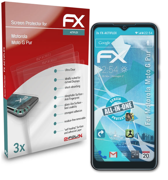 atFoliX FX-ActiFleX Displayschutzfolie für Motorola Moto G Pur