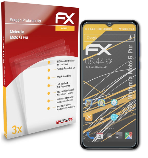 atFoliX FX-Antireflex Displayschutzfolie für Motorola Moto G Pur