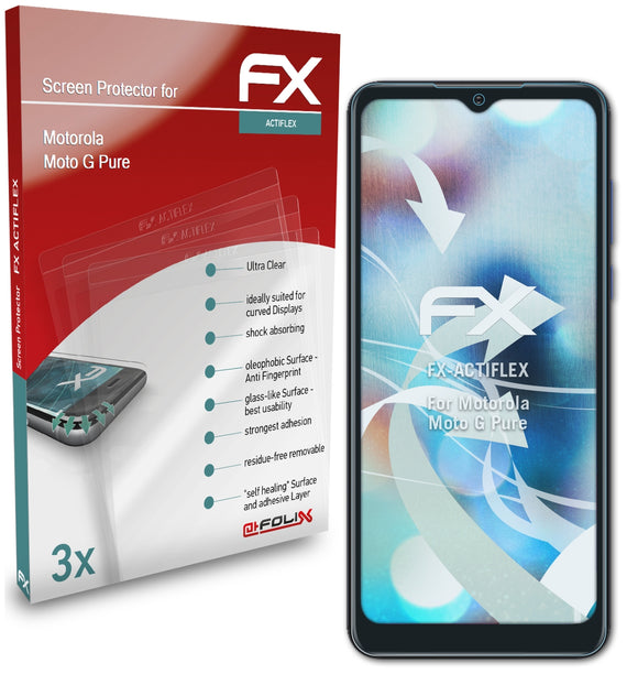 atFoliX FX-ActiFleX Displayschutzfolie für Motorola Moto G Pure