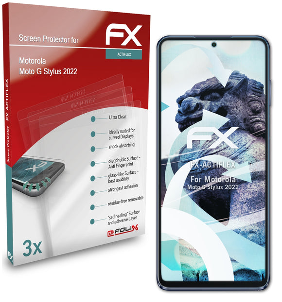 atFoliX FX-ActiFleX Displayschutzfolie für Motorola Moto G Stylus (2022)
