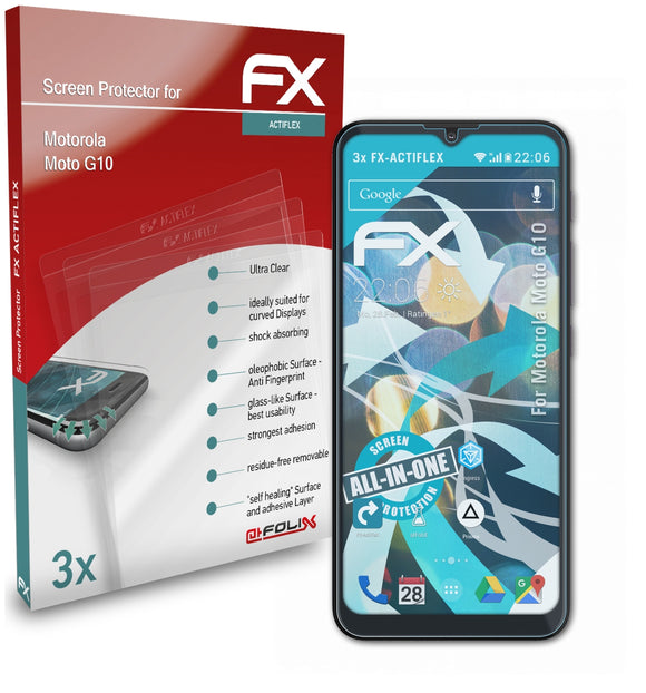 atFoliX FX-ActiFleX Displayschutzfolie für Motorola Moto G10