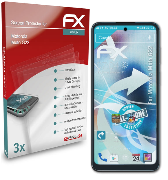 atFoliX FX-ActiFleX Displayschutzfolie für Motorola Moto G22