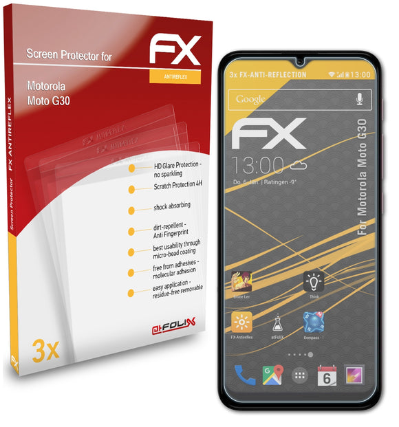 atFoliX FX-Antireflex Displayschutzfolie für Motorola Moto G30