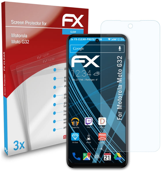 atFoliX FX-Clear Schutzfolie für Motorola Moto G32