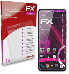 atFoliX FX-Hybrid-Glass Panzerglasfolie für Motorola Moto G40 Fusion