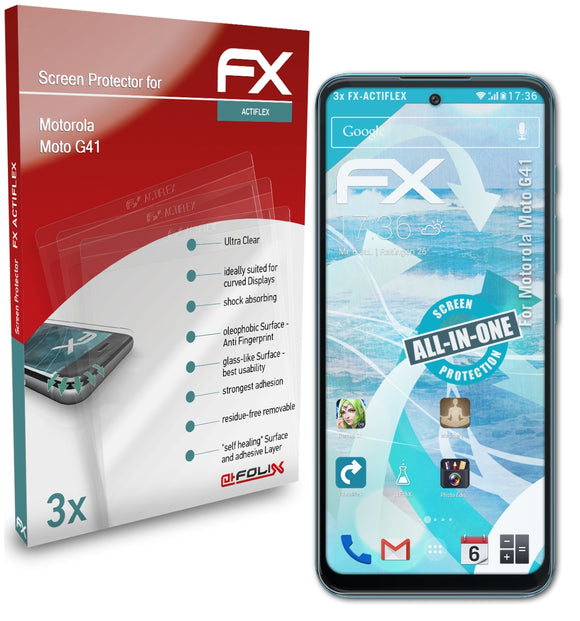 atFoliX FX-ActiFleX Displayschutzfolie für Motorola Moto G41