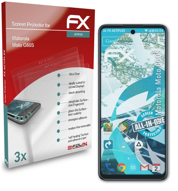 atFoliX FX-ActiFleX Displayschutzfolie für Motorola Moto G60S