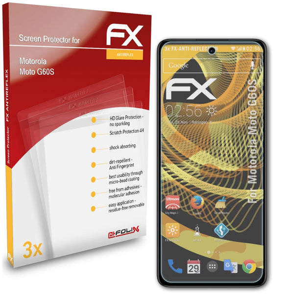 atFoliX FX-Antireflex Displayschutzfolie für Motorola Moto G60S