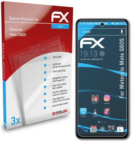 atFoliX FX-Clear Schutzfolie für Motorola Moto G60S