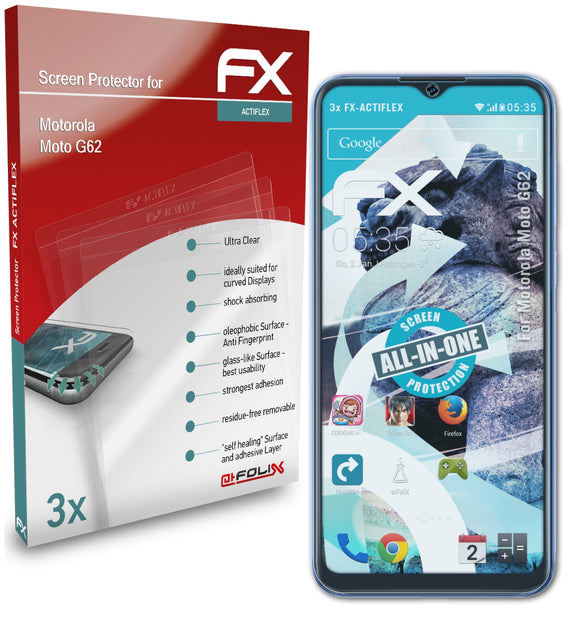 atFoliX FX-ActiFleX Displayschutzfolie für Motorola Moto G62