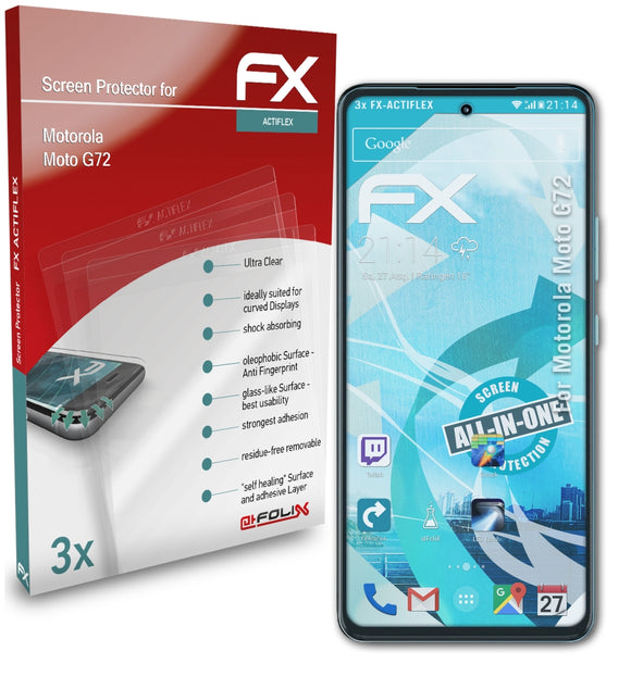 atFoliX FX-ActiFleX Displayschutzfolie für Motorola Moto G72