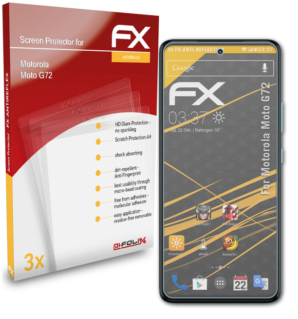 atFoliX FX-Antireflex Displayschutzfolie für Motorola Moto G72