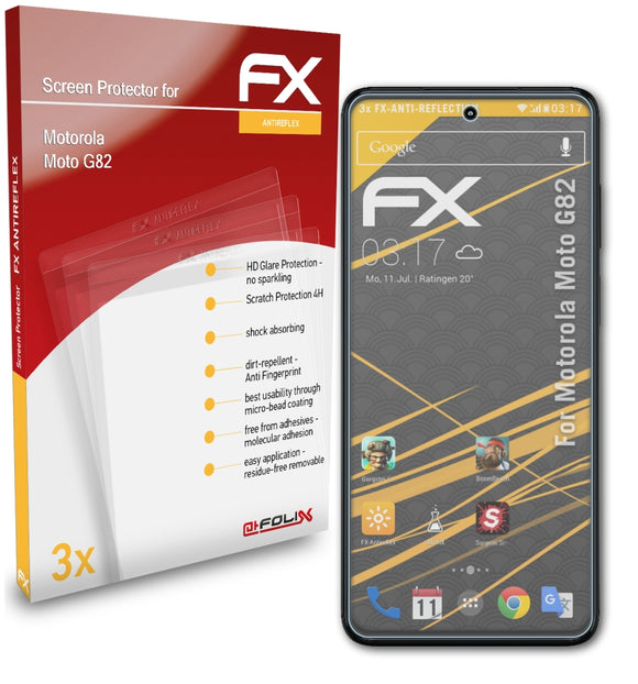 atFoliX FX-Antireflex Displayschutzfolie für Motorola Moto G82
