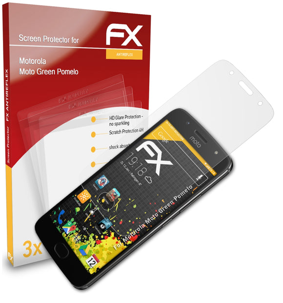 atFoliX FX-Antireflex Displayschutzfolie für Motorola Moto Green Pomelo