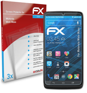 atFoliX FX-Clear Schutzfolie für Motorola Moto Maxx