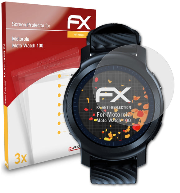 atFoliX FX-Antireflex Displayschutzfolie für Motorola Moto Watch 100