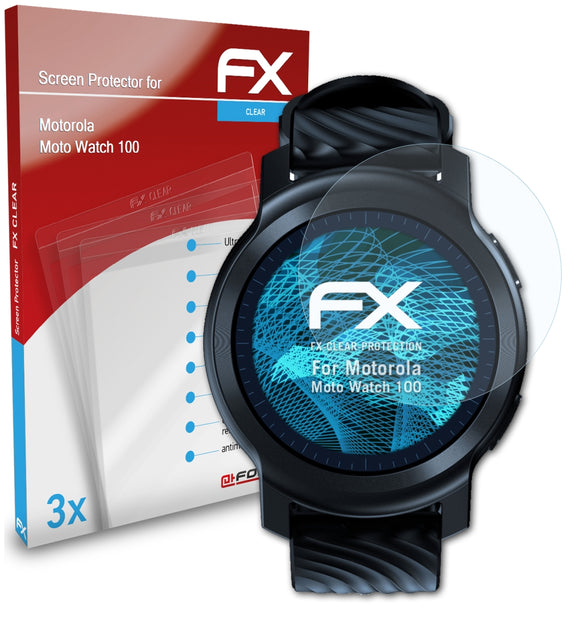 atFoliX FX-Clear Schutzfolie für Motorola Moto Watch 100