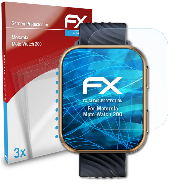 atFoliX FX-Clear Schutzfolie für Motorola Moto Watch 200