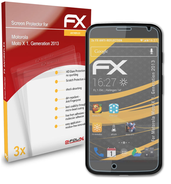 atFoliX FX-Antireflex Displayschutzfolie für Motorola Moto X (1. Generation 2013)