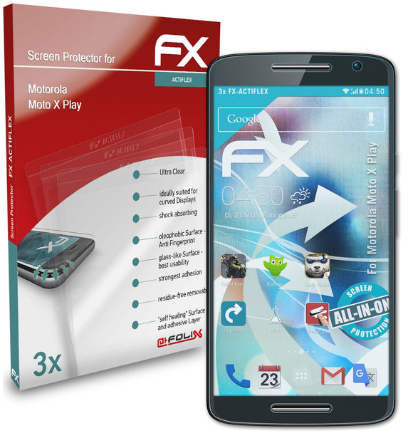 atFoliX FX-ActiFleX Displayschutzfolie für Motorola Moto X Play