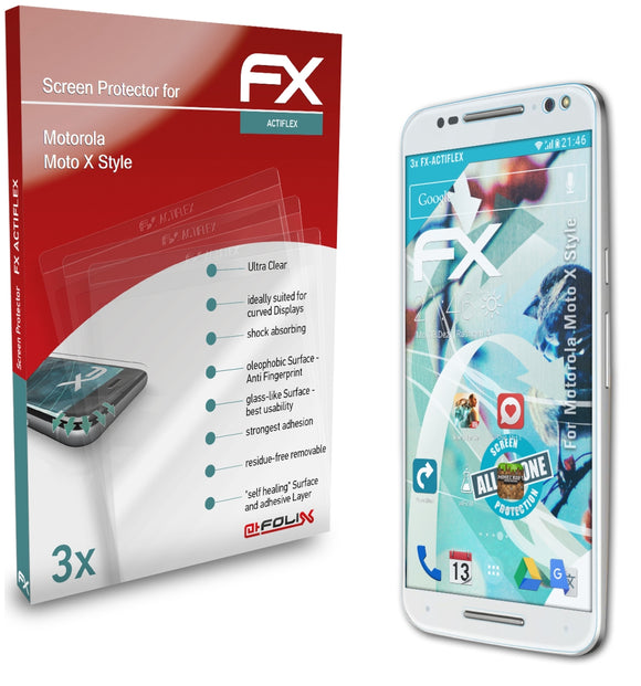 atFoliX FX-ActiFleX Displayschutzfolie für Motorola Moto X Style