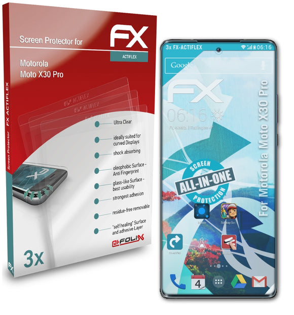 atFoliX FX-ActiFleX Displayschutzfolie für Motorola Moto X30 Pro