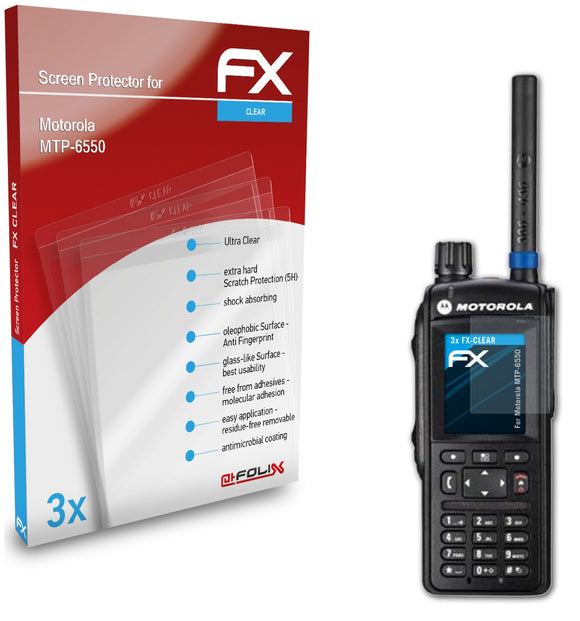 atFoliX FX-Clear Schutzfolie für Motorola MTP-6550