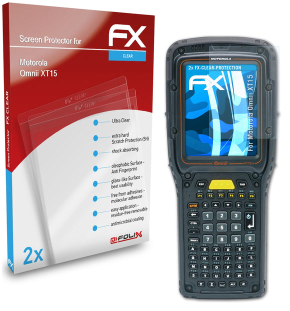 atFoliX FX-Clear Schutzfolie für Motorola Omnii XT15