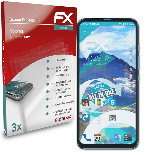 atFoliX FX-ActiFleX Displayschutzfolie für Motorola One Fusion+