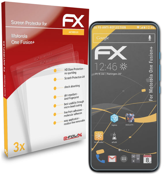 atFoliX FX-Antireflex Displayschutzfolie für Motorola One Fusion+