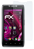 atFoliX Glasfolie kompatibel mit Motorola Razr, 9H Hybrid-Glass FX Panzerfolie