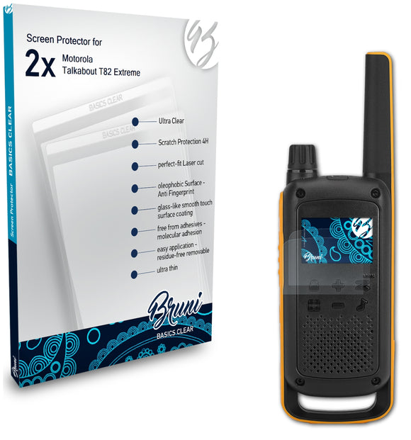Bruni Basics-Clear Displayschutzfolie für Motorola Talkabout T82 Extreme