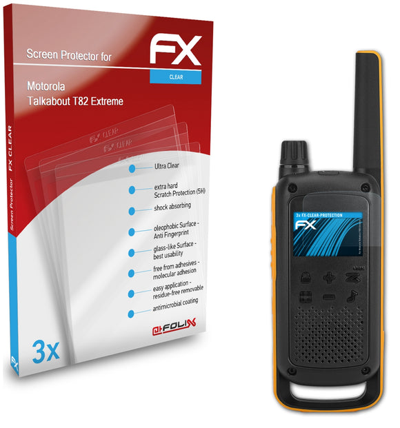 atFoliX FX-Clear Schutzfolie für Motorola Talkabout T82 Extreme