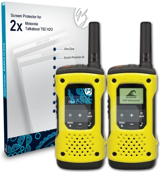 Bruni Basics-Clear Displayschutzfolie für Motorola Talkabout T92 H2O