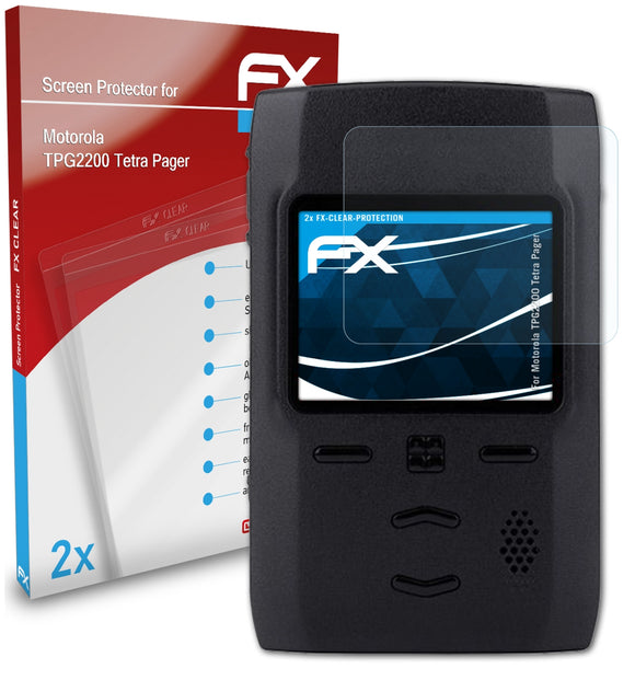 atFoliX FX-Clear Schutzfolie für Motorola TPG2200 Tetra Pager