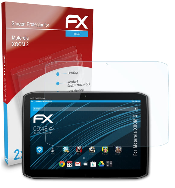 atFoliX FX-Clear Schutzfolie für Motorola XOOM 2