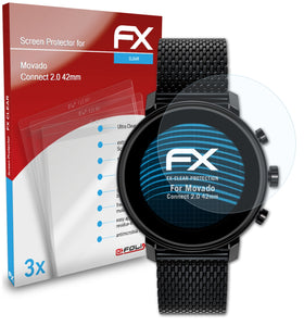 atFoliX FX-Clear Schutzfolie für Movado Connect 2.0 (42mm)
