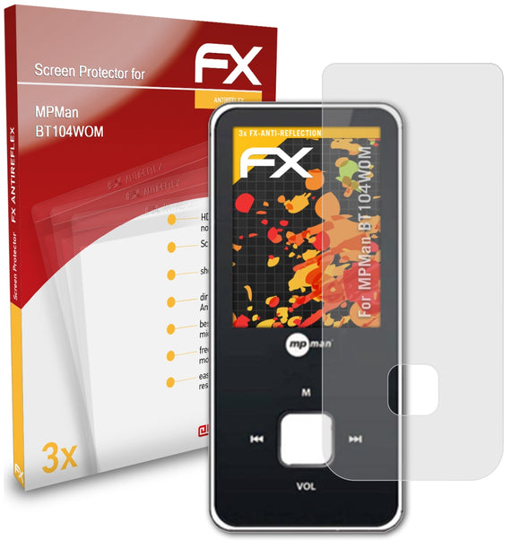 atFoliX FX-Antireflex Displayschutzfolie für MPMan BT104WOM