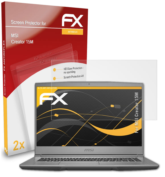 atFoliX FX-Antireflex Displayschutzfolie für MSI Creator 15M