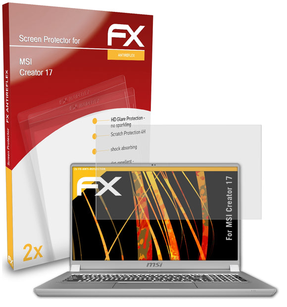 atFoliX FX-Antireflex Displayschutzfolie für MSI Creator 17
