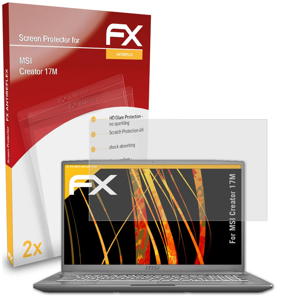 atFoliX FX-Antireflex Displayschutzfolie für MSI Creator 17M