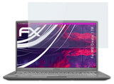 Glasfolie atFoliX kompatibel mit MSI Creator 17M, 9H Hybrid-Glass FX