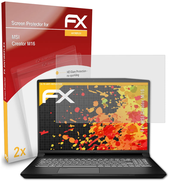 atFoliX FX-Antireflex Displayschutzfolie für MSI Creator M16
