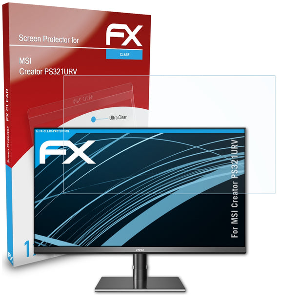 atFoliX FX-Clear Schutzfolie für MSI Creator PS321URV