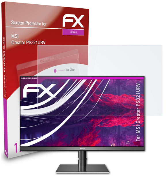 atFoliX FX-Hybrid-Glass Panzerglasfolie für MSI Creator PS321URV