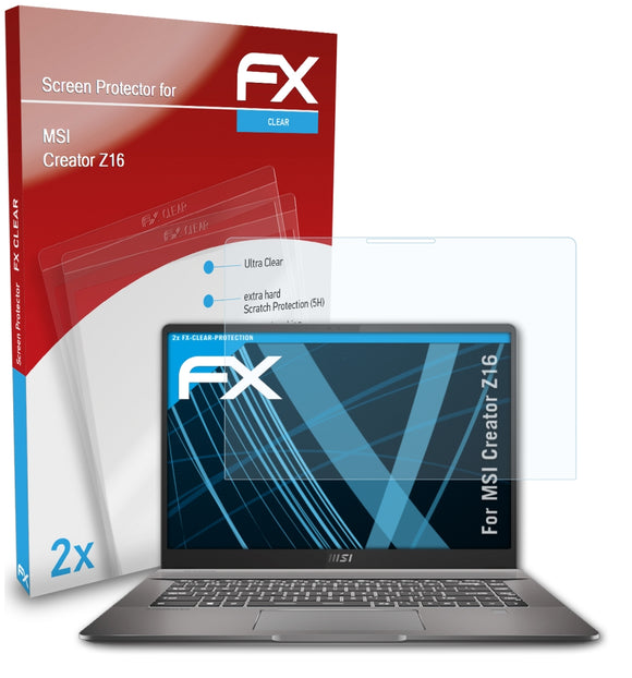 atFoliX FX-Clear Schutzfolie für MSI Creator Z16