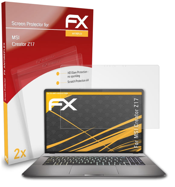 atFoliX FX-Antireflex Displayschutzfolie für MSI Creator Z17