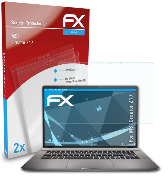 atFoliX FX-Clear Schutzfolie für MSI Creator Z17